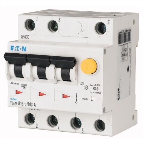 Dispositivo RCD/MCB combinado xEffect, FRBm6/M, 1+N, 2, 3 y 3+N polos